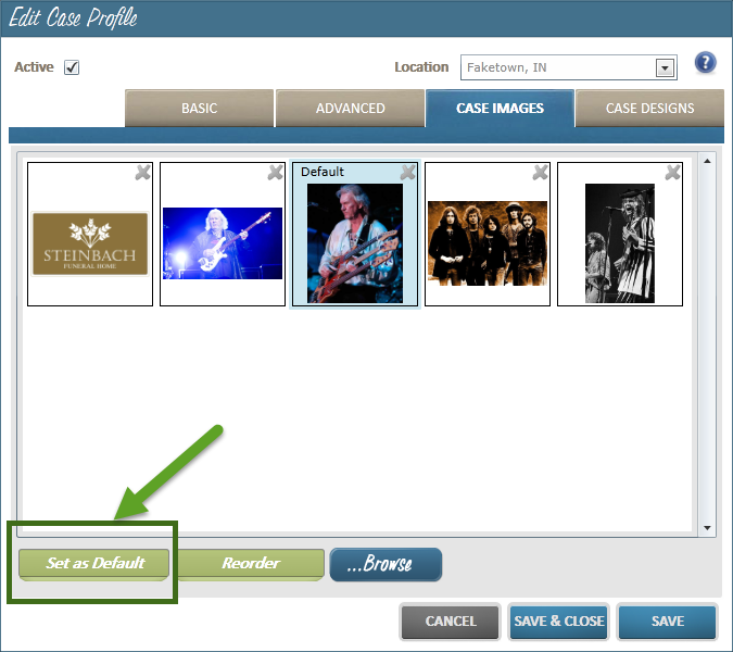 Case Step 8 Set As Default Button