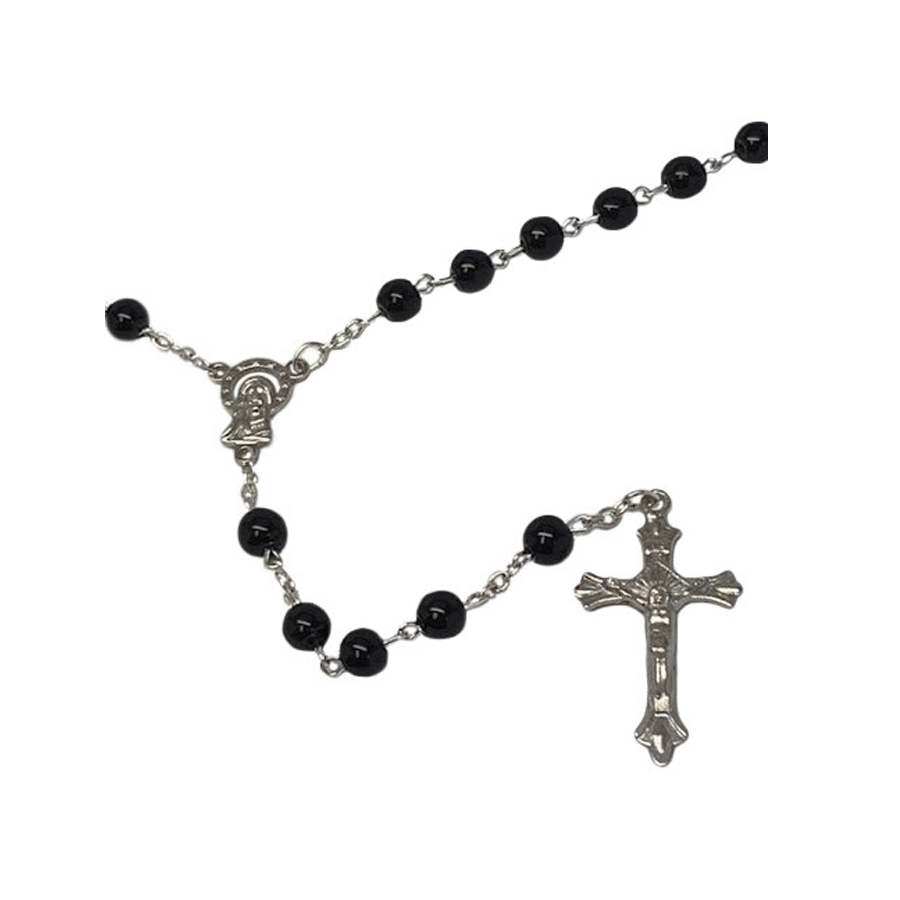 20 Inch Wood Bead Rosary