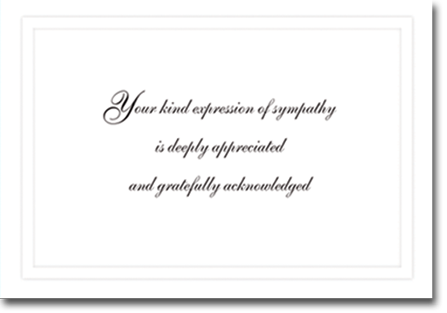 Elite Horizontal Border Acknowledgement - Your Kind Expression