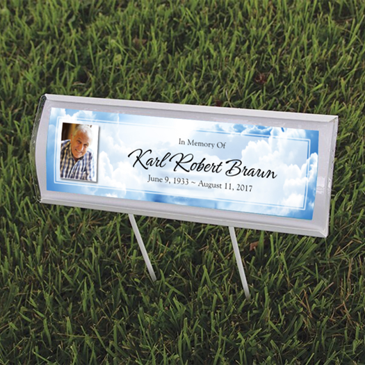 Personalized Temporary Upright Grave Marker