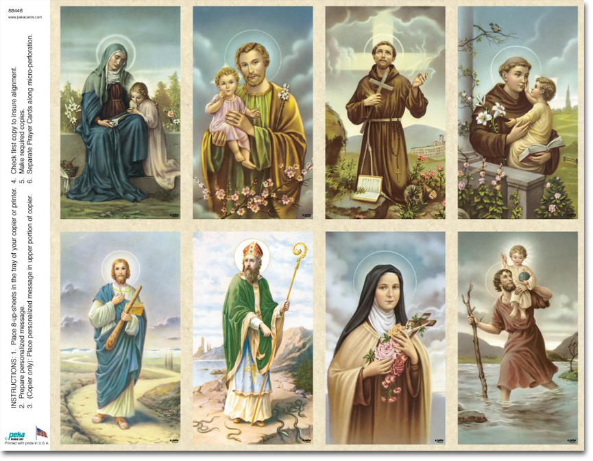 Saints Prayer Cards Assortment