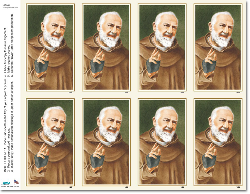 Padre Pio Prayer Cards