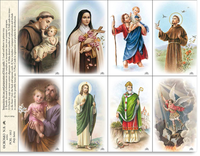 Holy Saints Prayer Cards