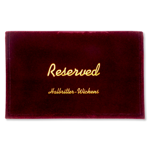 Engraved Luggage Tag, Reserved Chair Label, Custom Marker