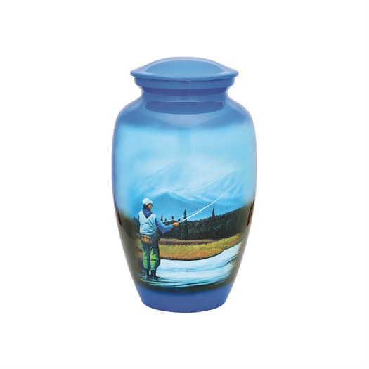 Fly Fishing Aluminum Urn