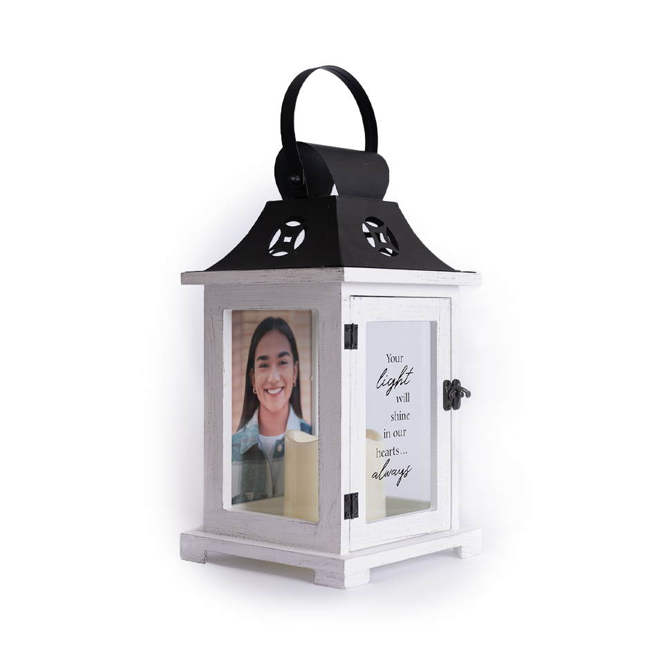 Signature Memorial Lantern with Personalized Photo Frame