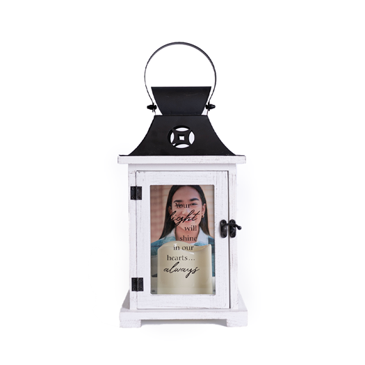 Signature Memorial Lantern with Personalized Photo Frame